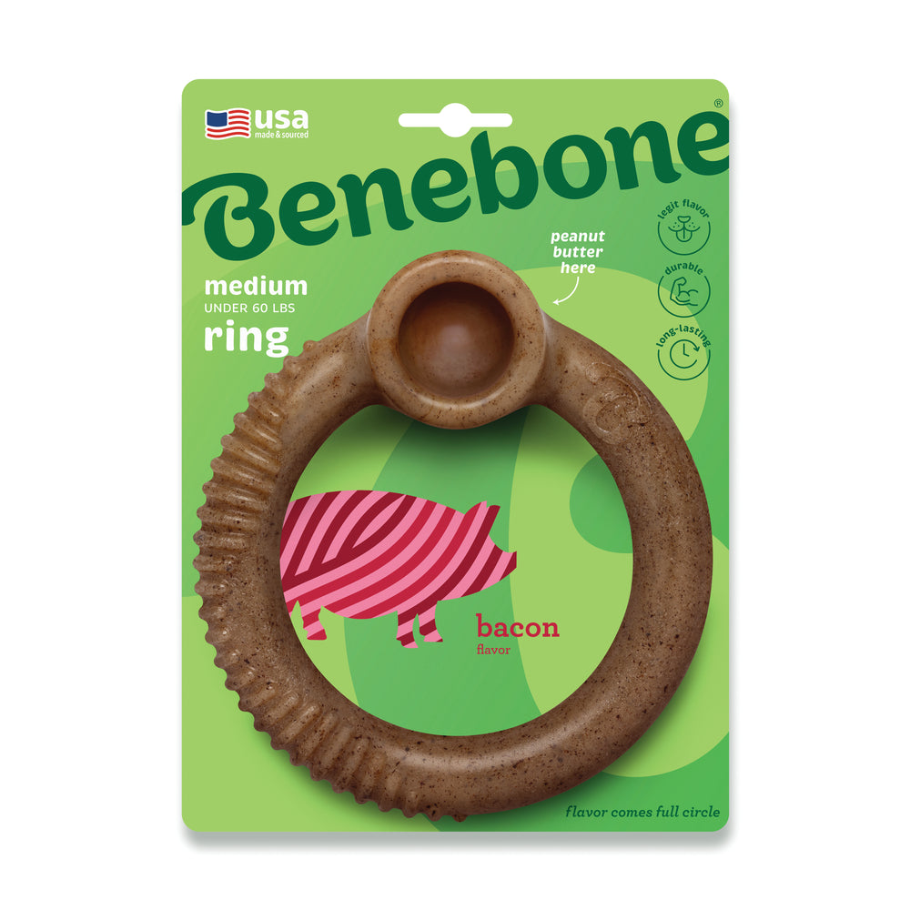 NEW!  Benebone Bacon Ring - Medium