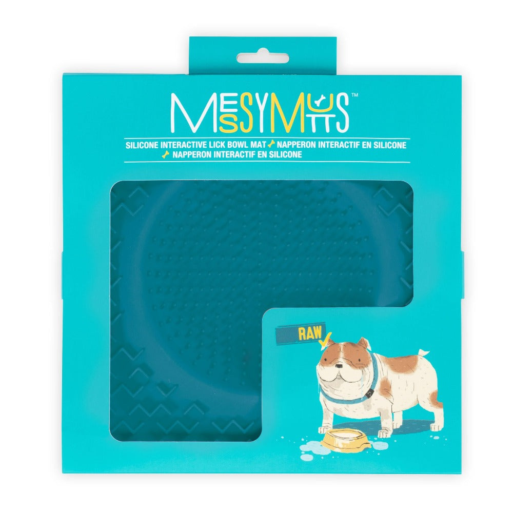 Messy Mutts - Silicon Therapeutic Licking Bowl Mat (Blue)