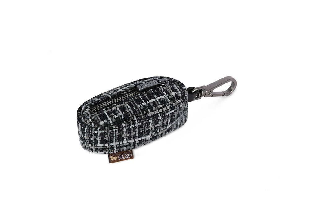 NEW!  P.L.A.Y.  Proper Pup Poop Bag Dispenser - Tweed Black/Gray