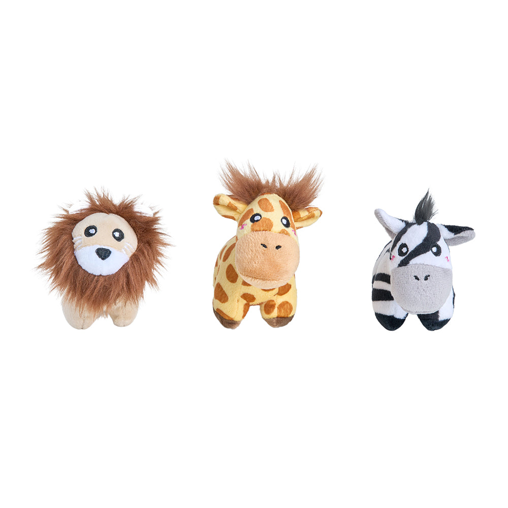 ZippyPaws Miniz 3-Pack - Jungle Safari