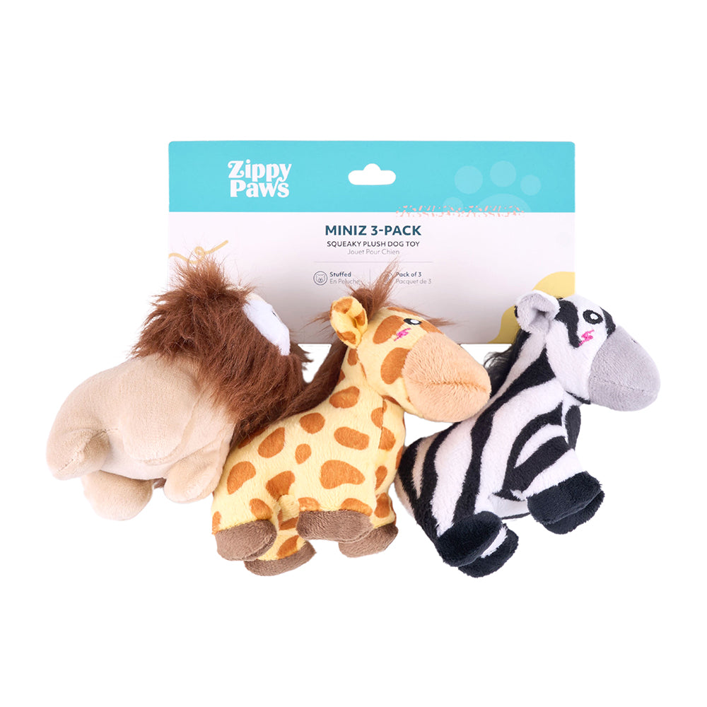 ZippyPaws Miniz 3-Pack - Jungle Safari