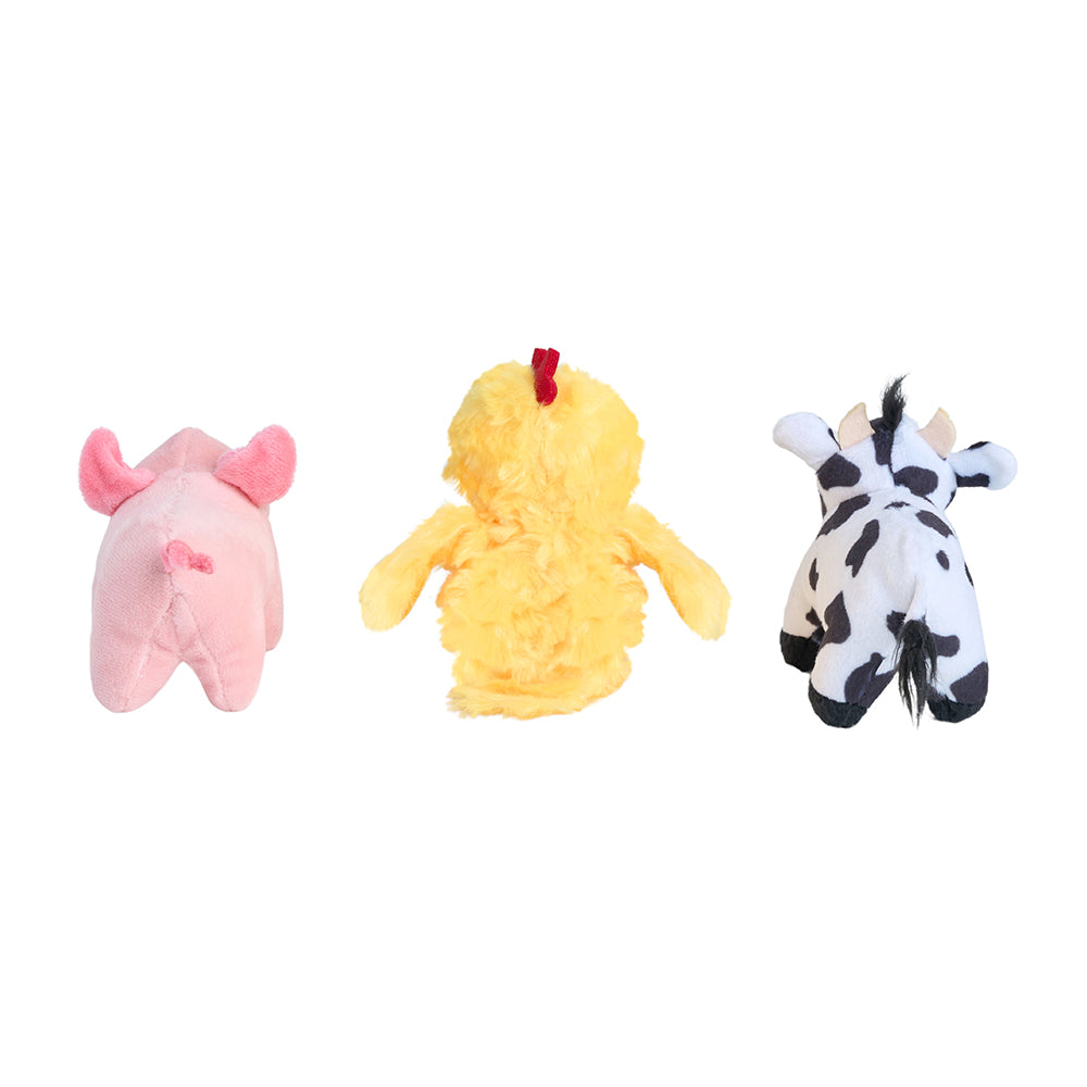 ZippyPaws Miniz 3-Pack - Barnyard