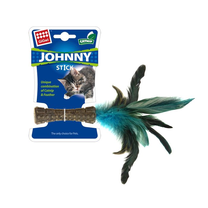 GiGwi Johnny Stick Catnip with Coloured Feathers