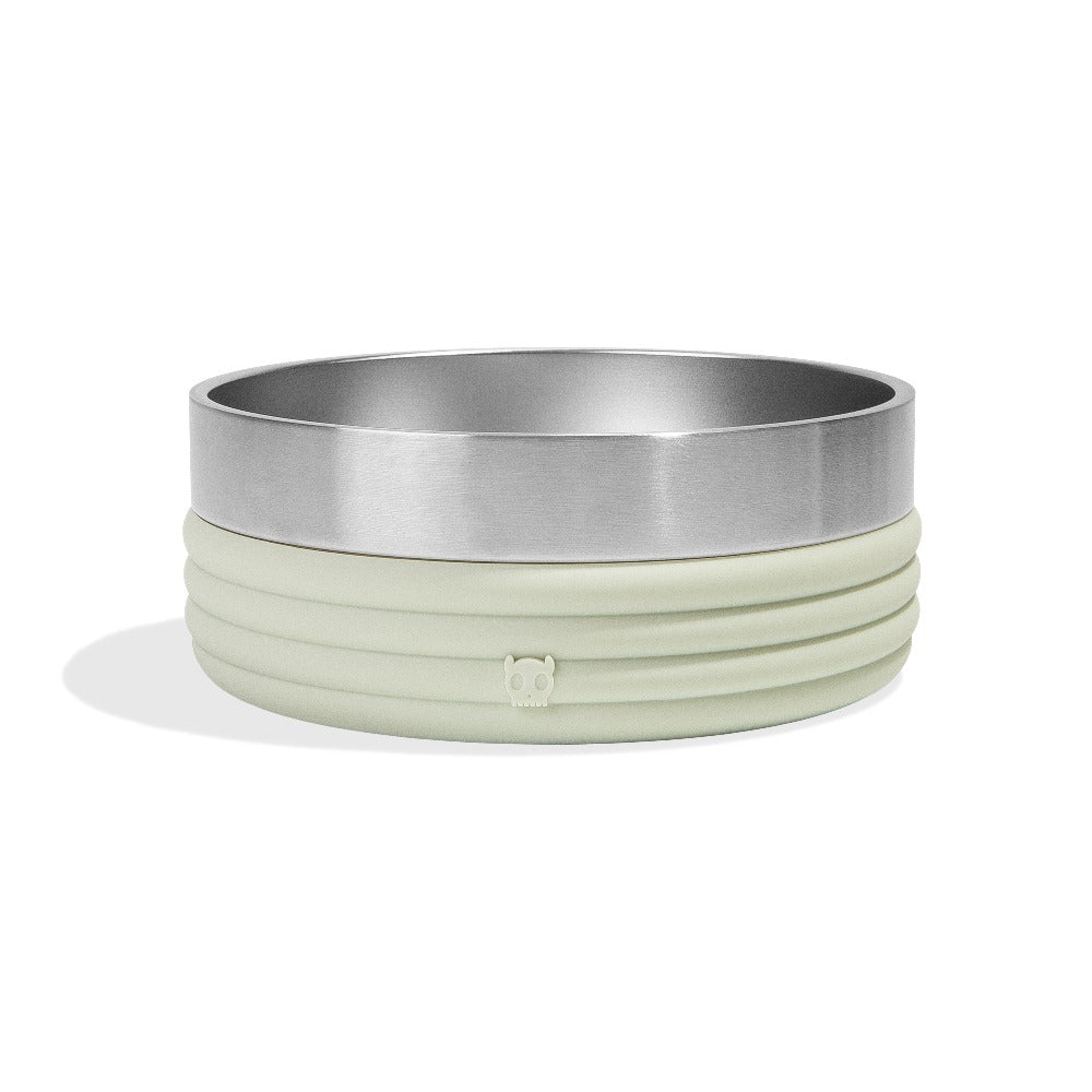 NEW!  Zee.Dog Tuff Bowl Stainless Steel - Sage Rings, Large