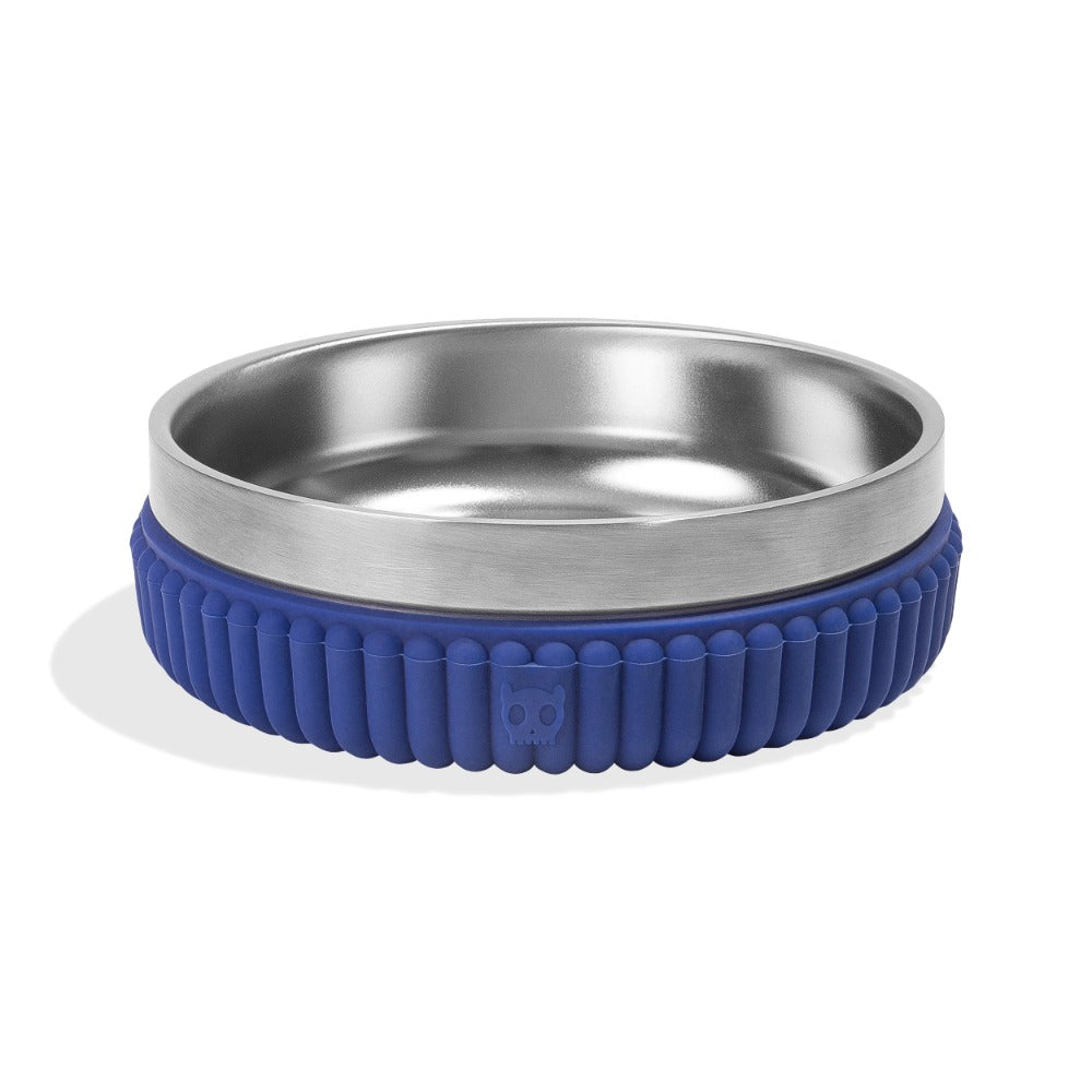 NEW!  Zee.Dog Tuff Bowl Stainless Steel - Blue Stripes, Small