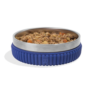 Ltd Edition, Sold Out : Zee.Dog Tuff Bowl Stainless Steel - Blue Stripes, Small