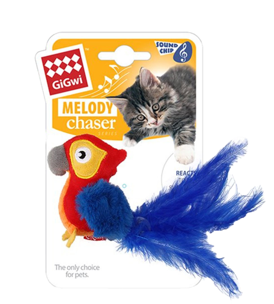 GiGwi Melody Chaser Cat Toy Parrot