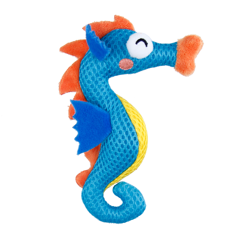 GiGwi Dental Mesh Catnip Cat Toy Seahorse
