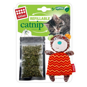 GiGwi Refillable Catnip Toy Bear