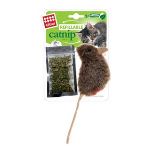 GiGwi Refillable Catnip Toy Mouse - Natural