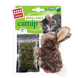 GiGwi Refillable Catnip Toy Rabbit - Natural