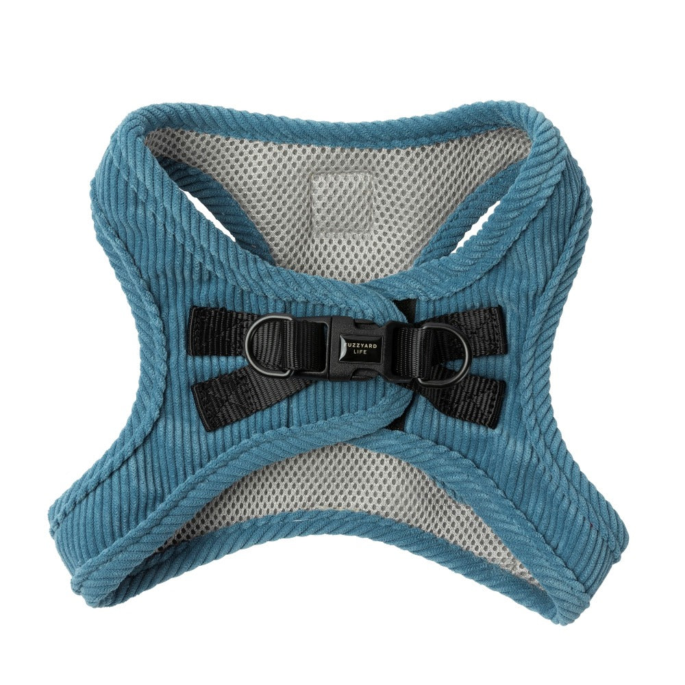 FuzzYard Life Corduroy Step In Harness - French Blue