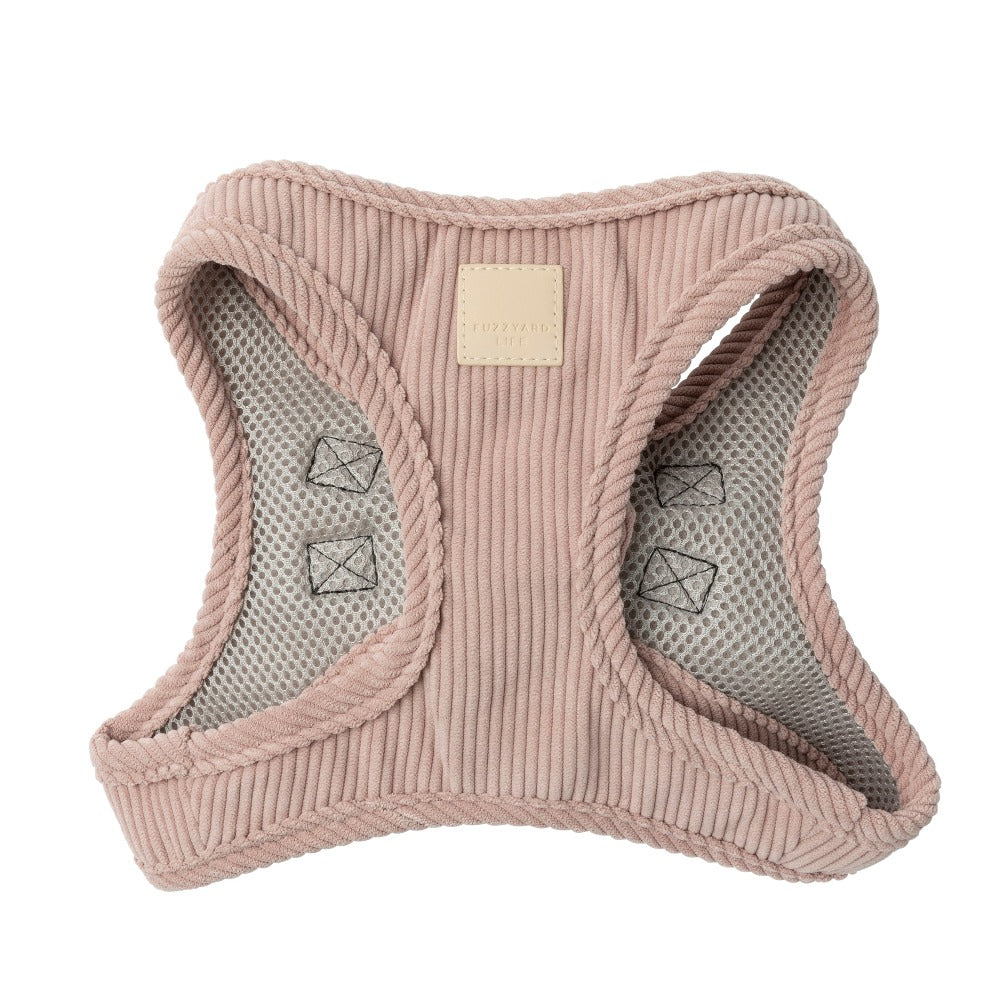 FuzzYard Life Corduroy Step In Harness - Soft Blush