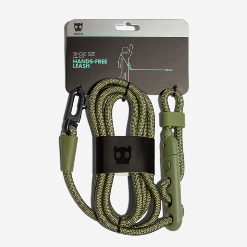 Zee.Dog Hands-Free Leash - Army Green