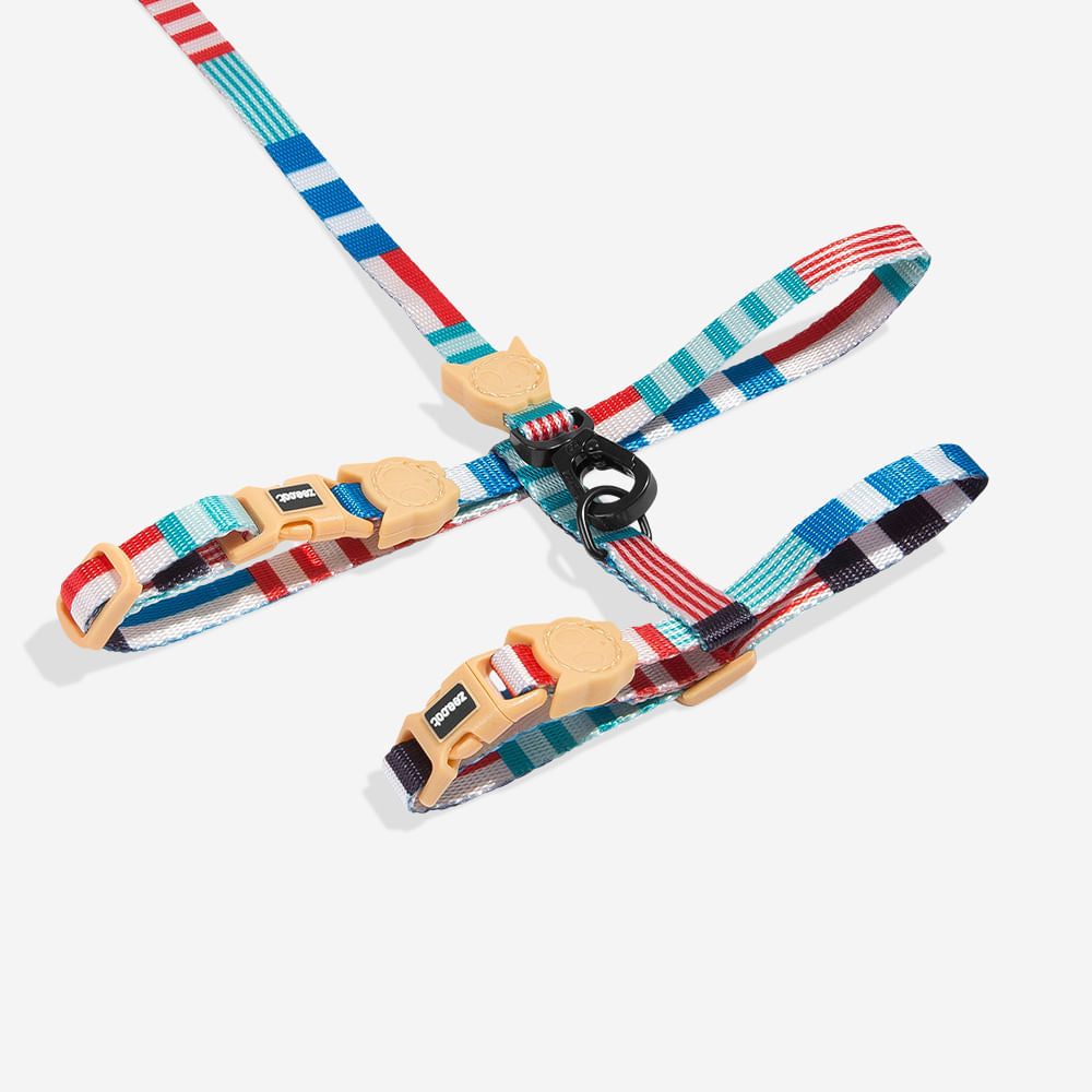 Ltd Edition, Sold Out : Zee.Cat Harness with Leash - Yacht